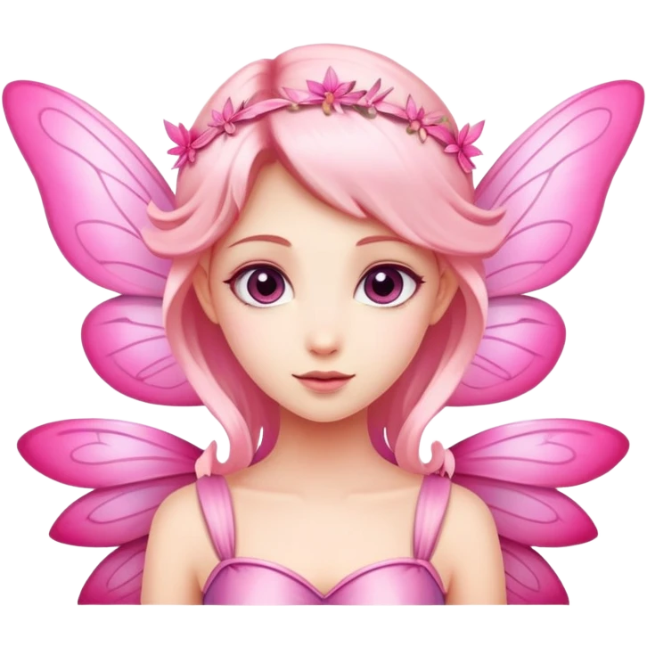 Fairy with pink wings  emoji
