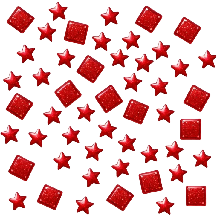 red glitter army emoji