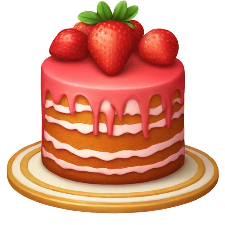 Strawberry cake emoji