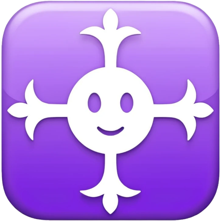 -18 symbol branco e roxo emoji