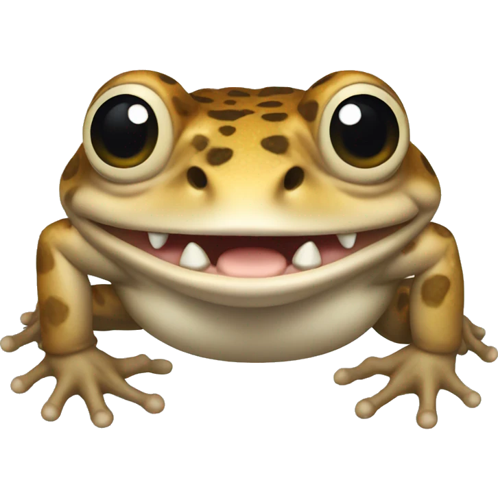 Toad with sharp teeth emoji