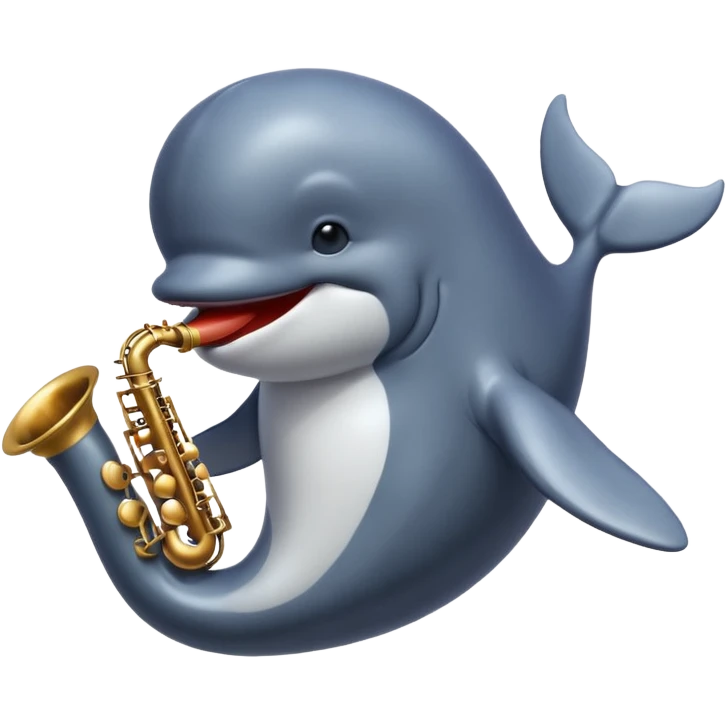 a whale playing saxophone emoji
