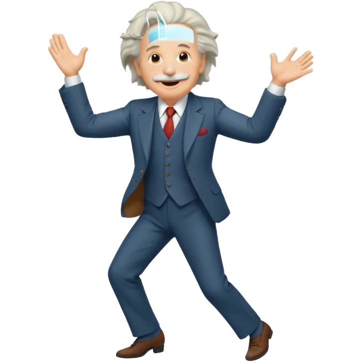Einstein dancing emoji