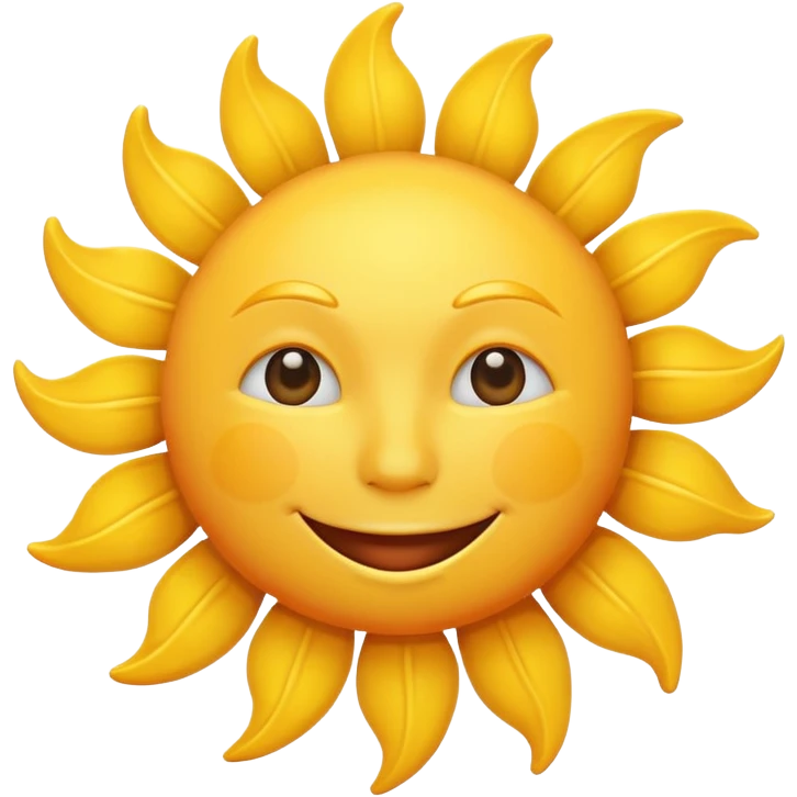 smiling sun emoji, simple and cheerful emoji