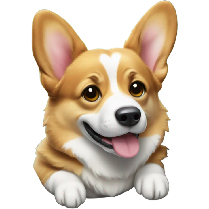 Corgi in a tree emoji