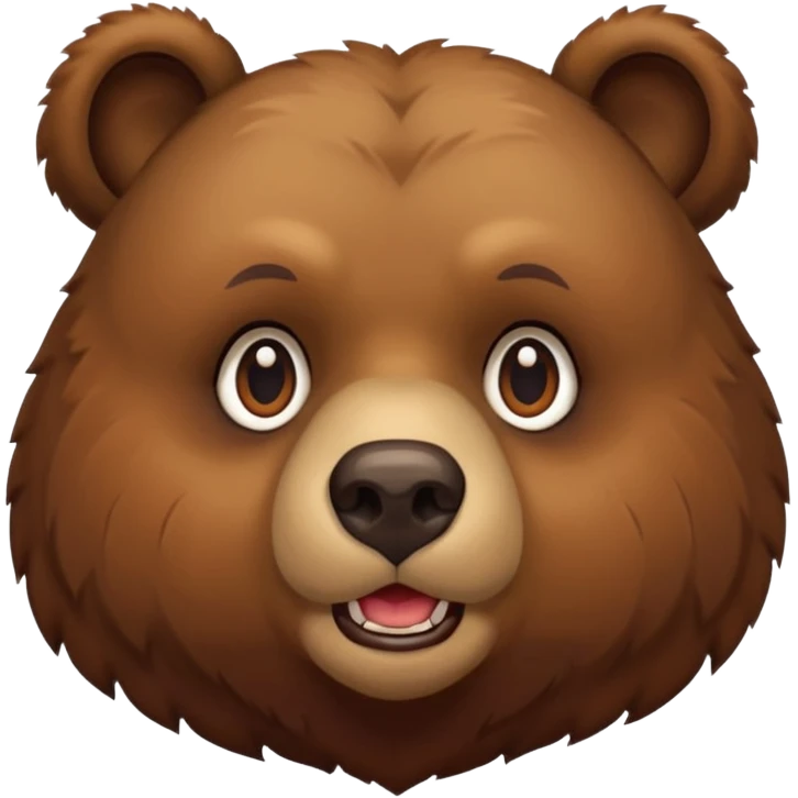 입 옆에 점이는 곰 emoji