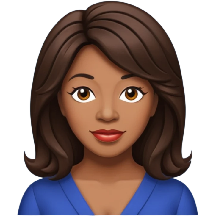Mary Wilson with dark brown hair emoji