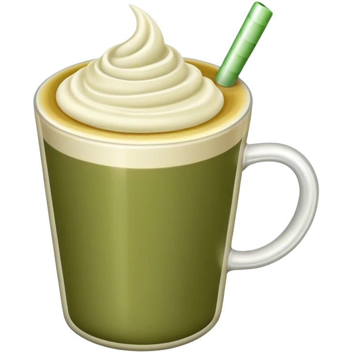 Olive color latte emoji