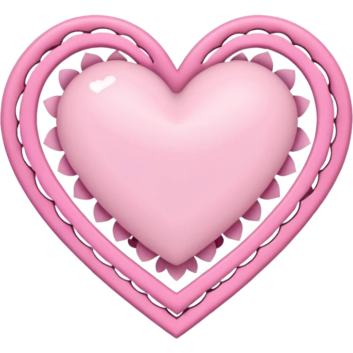 sakura heart with a zigzag border emoji