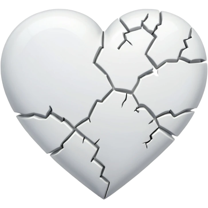 Broken white heart  emoji