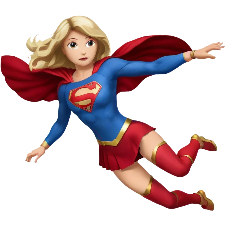 Supergirl fly in the sky emoji