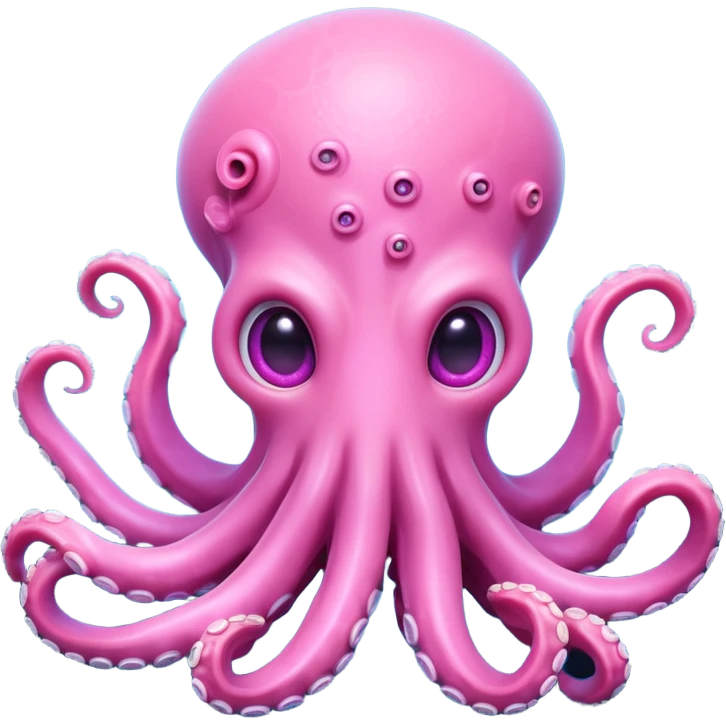 tentacle alien character, octopus-like face, soft glowing skin, alien biology design, cute but weird vibe, 3D cartoon, mobile game icon style, clean background, no text, no watermark
 emoji