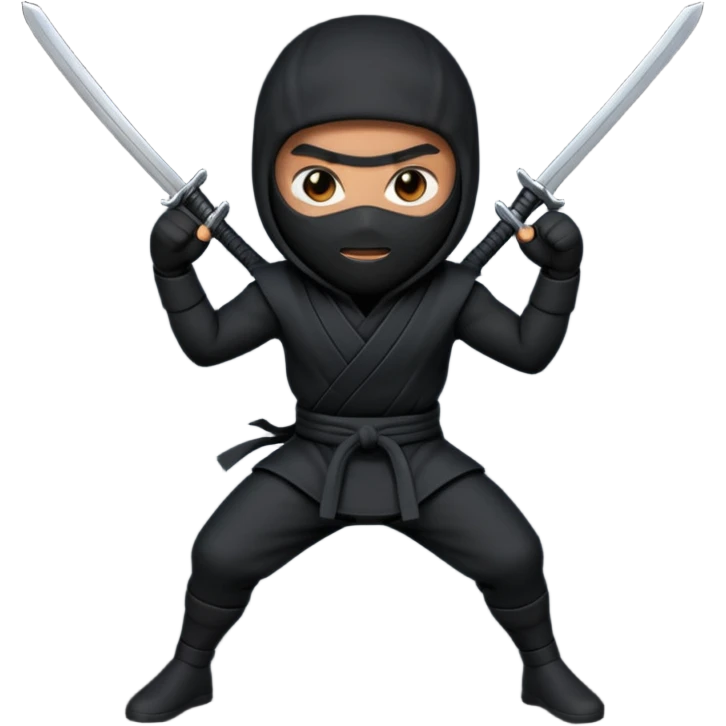Black Ninja emoji with MB written on it emoji