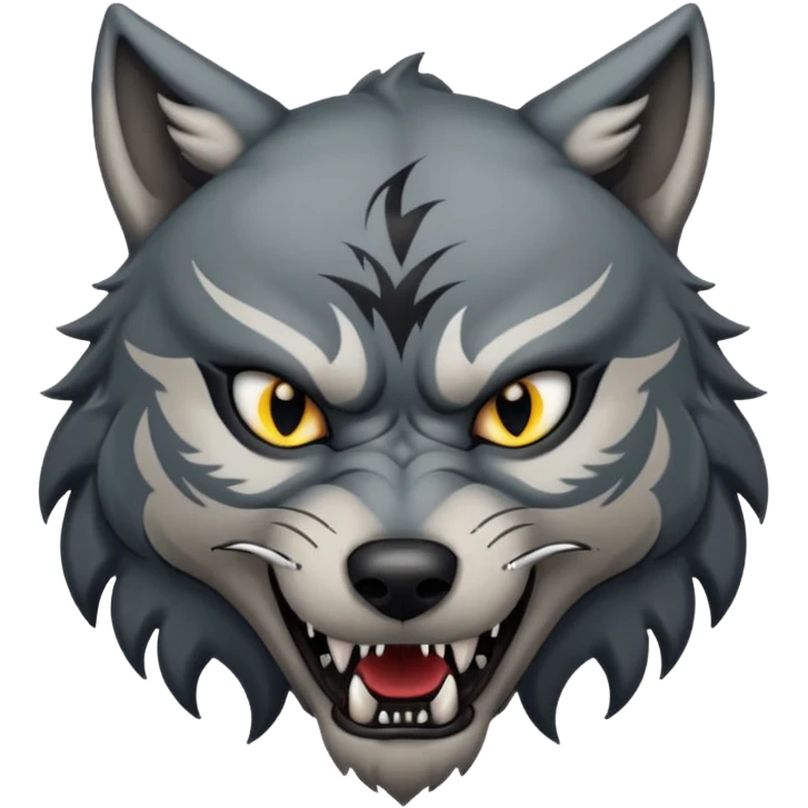 tatoos wolf, angry emoji