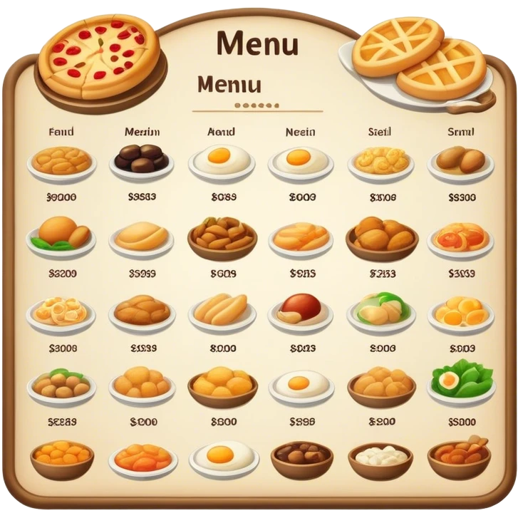 menu emoji
