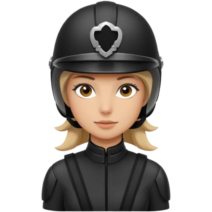 Rider helmet black matte at the back theres ribbon attached for female rider emoji