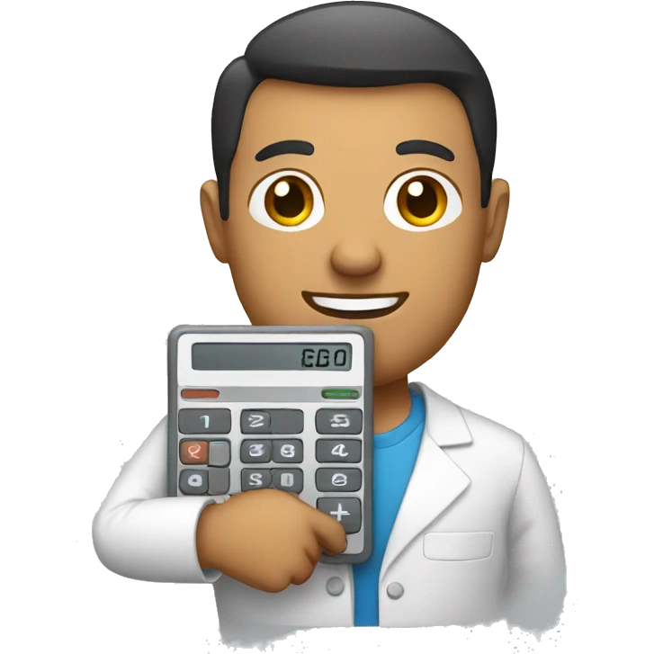 Professional holding calculator  emoji