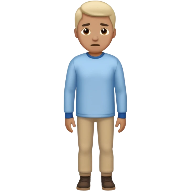 man with a full body and shirt in the cold emoji