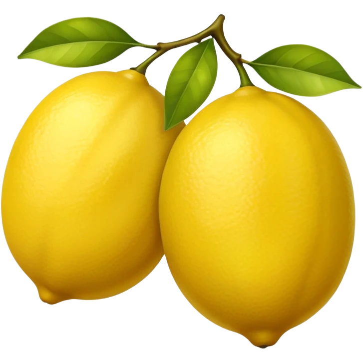 Two light yellow lemons emoji