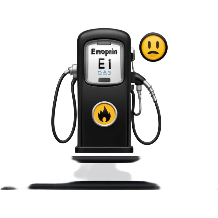 quick gas pump vs. slow EV plug. emoji