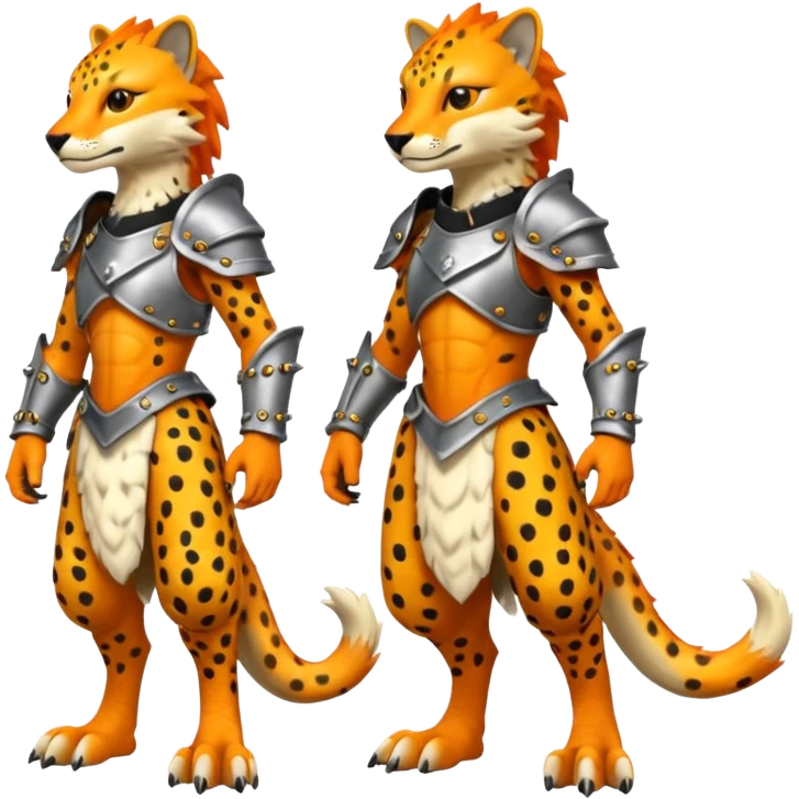 Grem2-Gremz-Cheetah-Sergal-fusion, full body  emoji