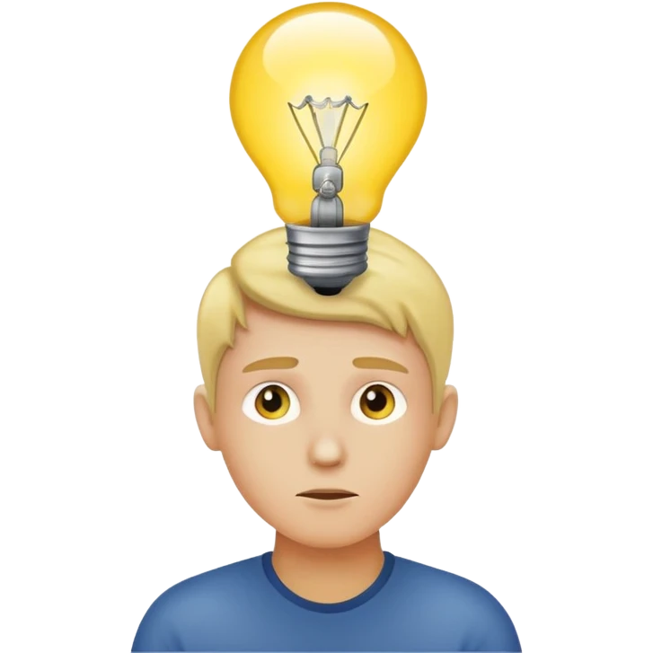 Generate a realistic emoji of someone someone figuring something out being smart about it emoji