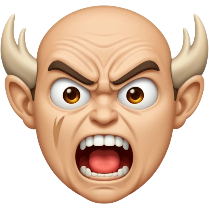 Angry scream emoji