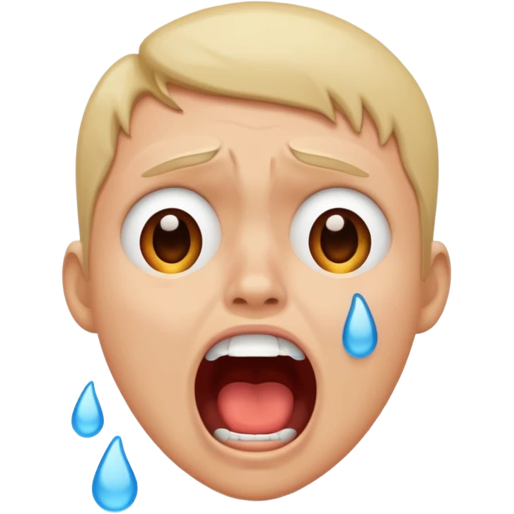 Sad scream  emoji
