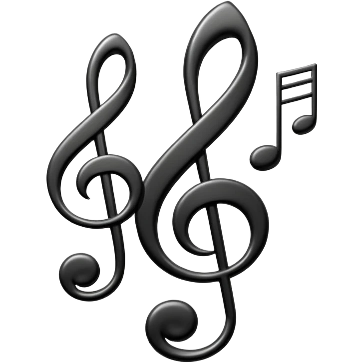 Bass and treble clef emoji