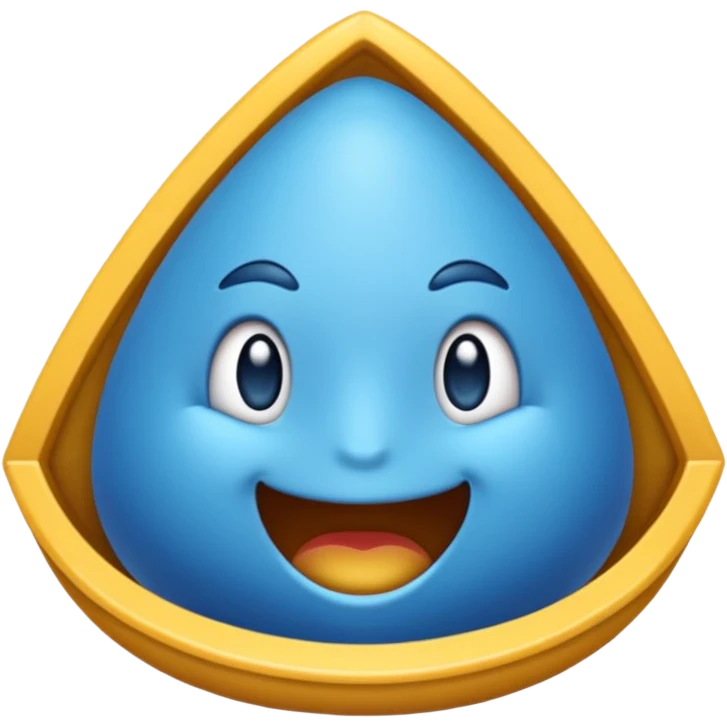 Un emojin de concha de vieira azul  emoji