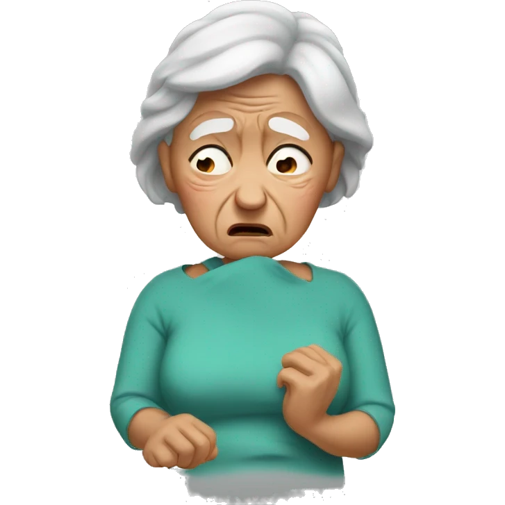 grandma crying emoji