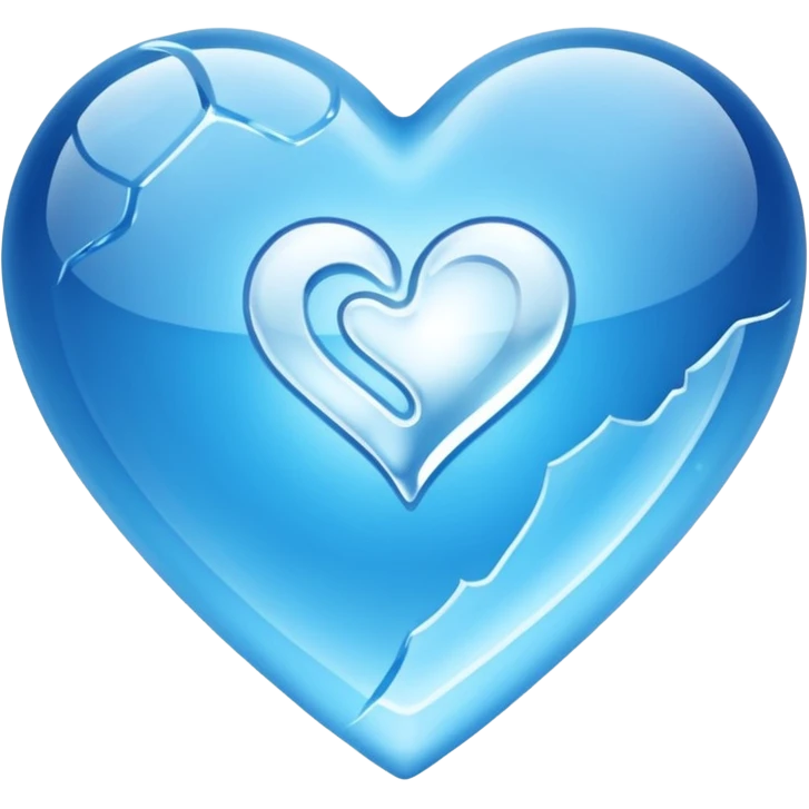 blue ice heart with logo "S" emoji