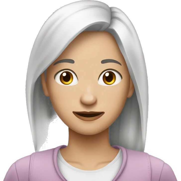 Девочка с длиными волосами снимает тик ток emoji