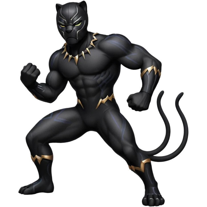 Black panther aggressive emoji