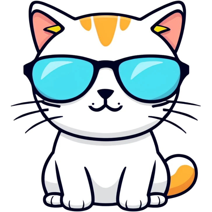 Cat with sunglasses emoji