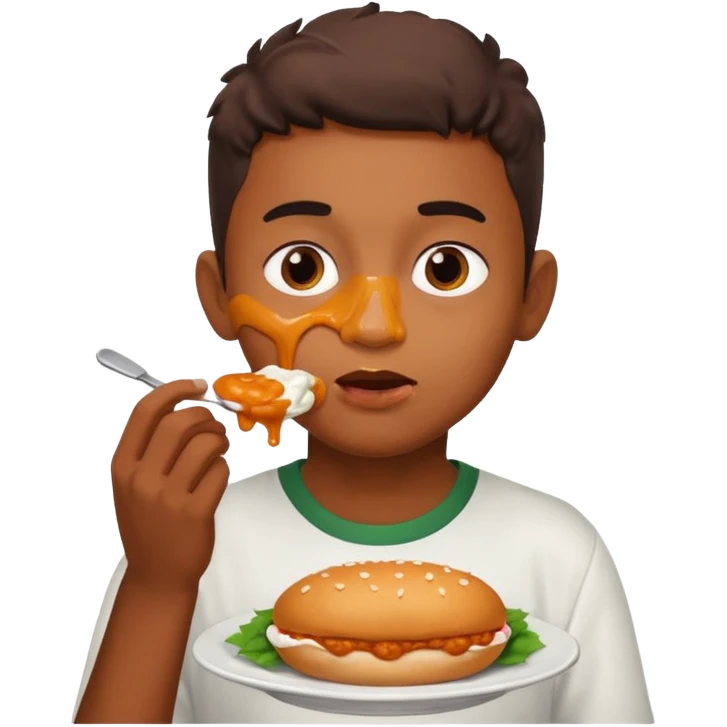 A boy eating vadapav emoji