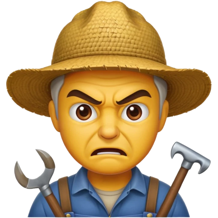 angry farmer  emoji