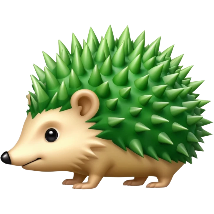 Green spike hedge hog emoji