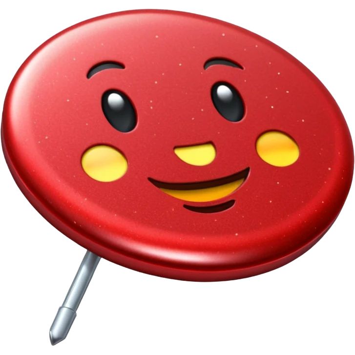 glitter red office pin emoji