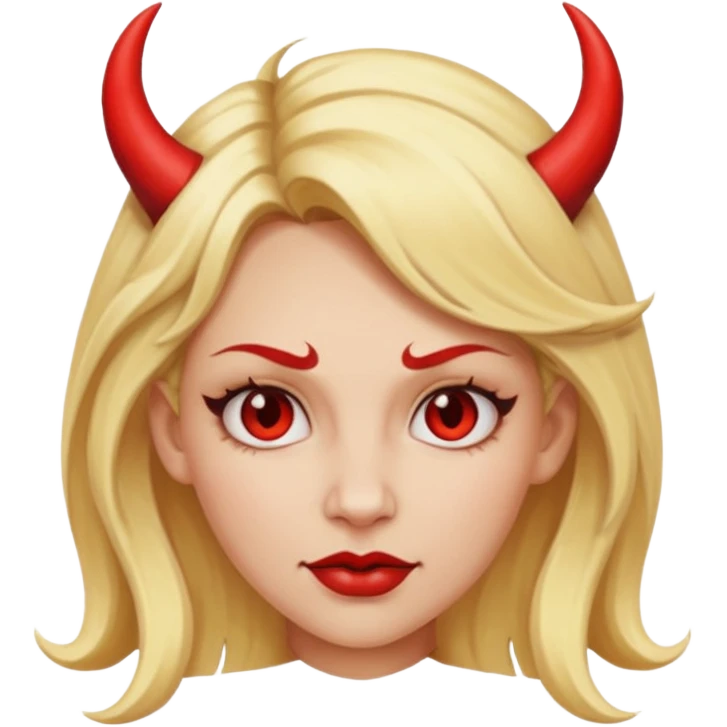 blonde hair devil emoji
