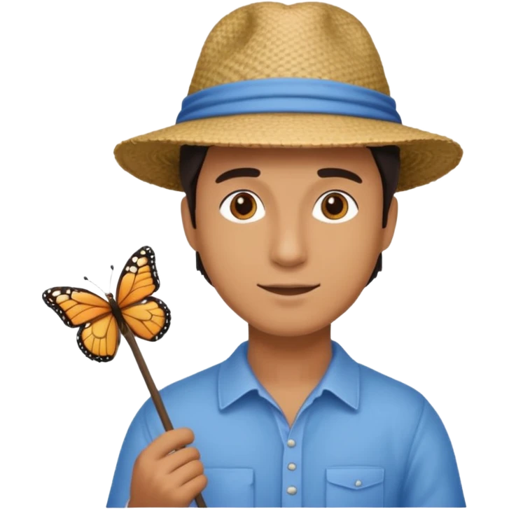man butterfly catcher emoji