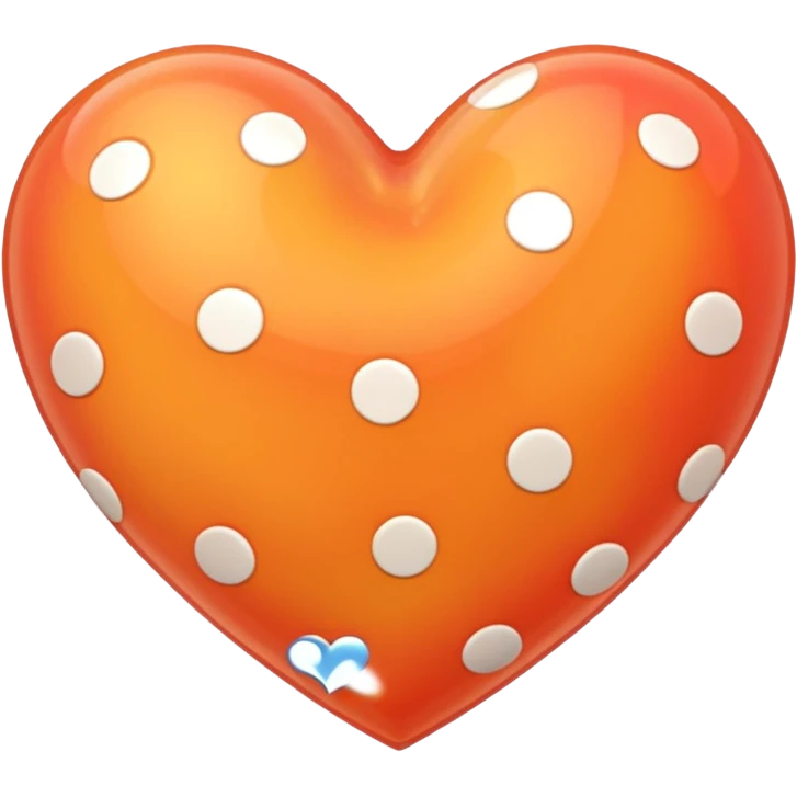 peach heart with a polka dot pattern emoji