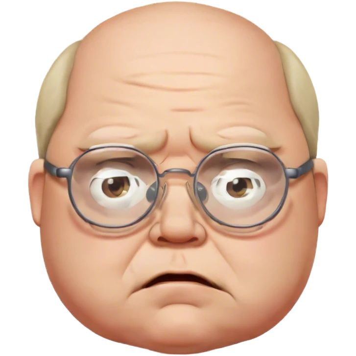 scared fat man with glasses emoji