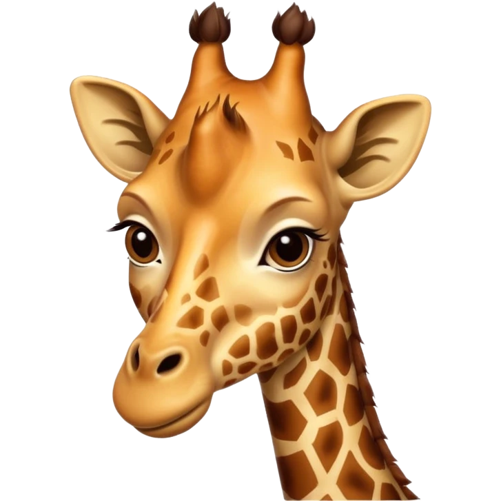 Mor zürafa emoji