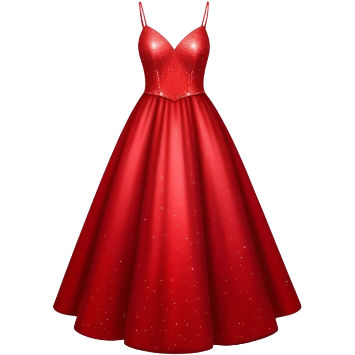 Sparkly red a-line gown  emoji