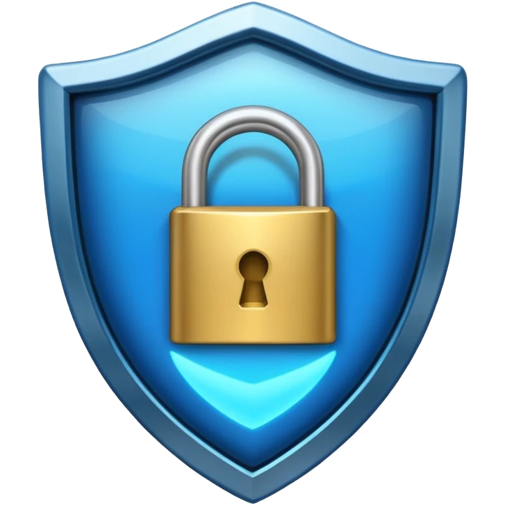 cybersecurity shield with digital lock emoji emoji