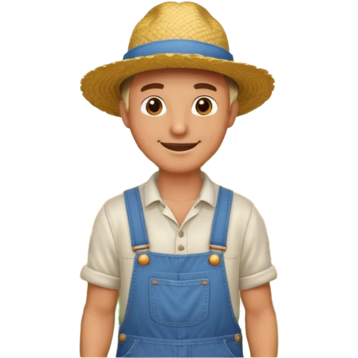 Man in a with farmers emoji