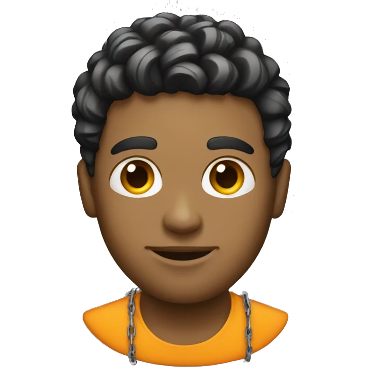 Guy with a chain with a fade  emoji