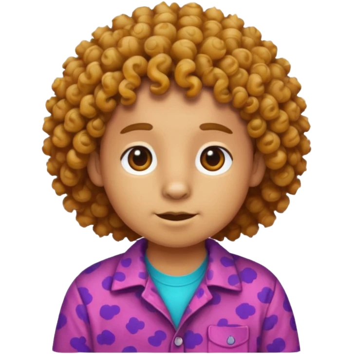 curly animal with shirt emoji