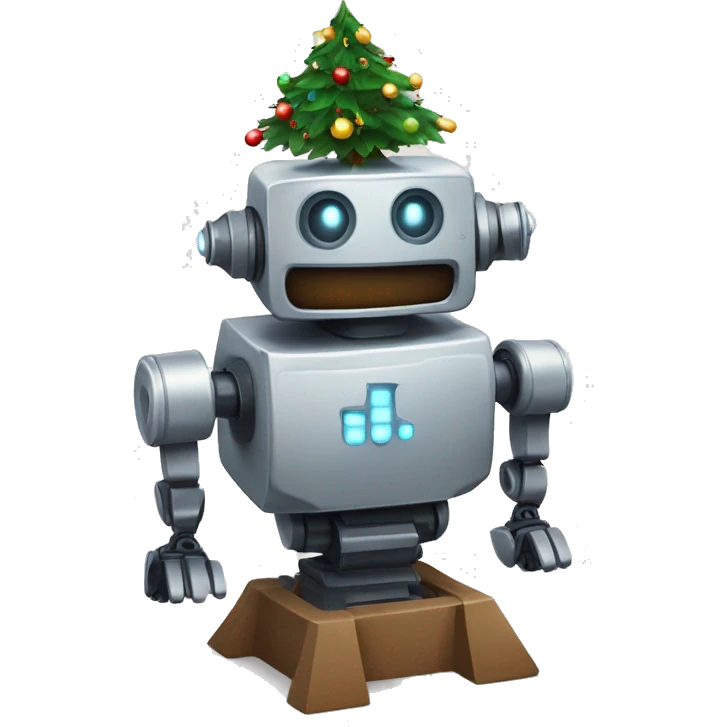 robotter mit weihnachtsbaum emoji